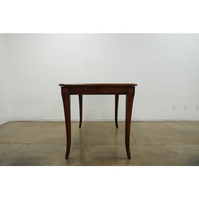 Wood Vintage Queen Anne Extendable Dining Table For Sale - Image 7 of 15