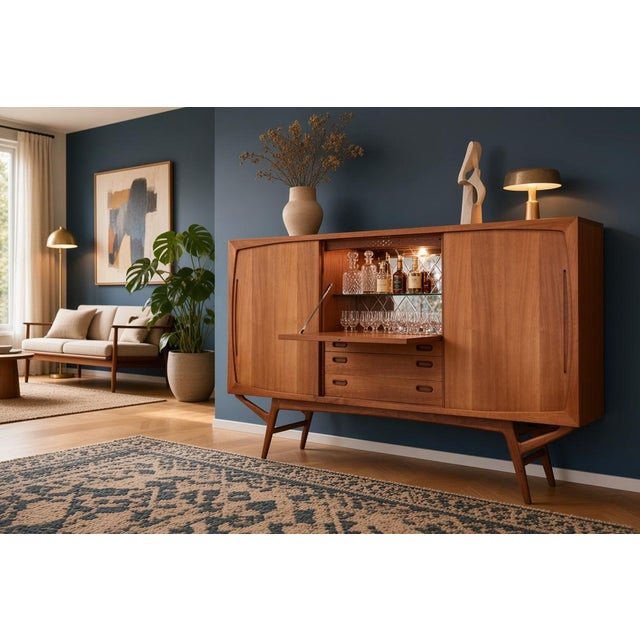 Teak Highboard by Harry Østergaard for Randers Furniture Factory, 1960s For Sale - Image 18 of 18