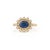 VR Jewels Modern 1.83ct Natural Sapphire Diamond Statement Ring in 14k Yellow Gold Size 4 For Sale - Image 4 of 17