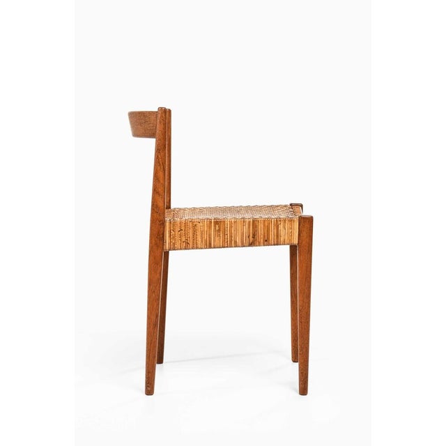 Teak and Cane Dining Table and Chairs by Nanna Ditzel for Poul Kolds, 1950s, Set of 7 For Sale - Image 12 of 13