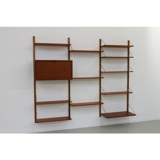 Danish Modern 3-Bay Modular Teak Wall Unit by Poul Cadovius for Cado, 1960s. Mid-Century Modern 3 bay shelving system...