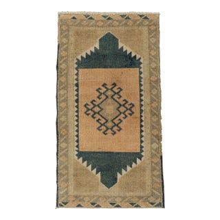 Turkish Mini Rug Oriental Hand Knotted Vintage Rug 1'7" x 2'10" #21272 For Sale