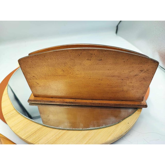 Vintage Art Deco Carved Hutsul Wooden Inkwell, 1920s, Set of 3 For Sale - Image 11 of 13