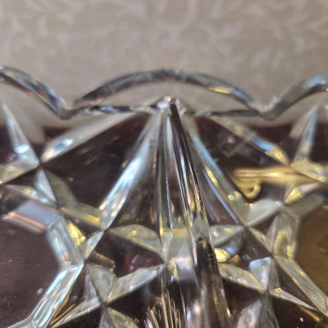 American Vintage 1940s Tiffin-Franciscan Williamsburg Pressed Glass 4-Part Relish Tray For Sale - Image 3 of 11