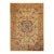 1940s Antique Beige Field Tortises Floral Tabriz Handknotted Silk Carpet Rug For Sale