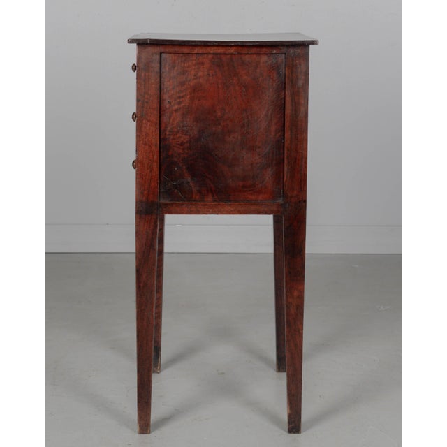 Wood 19th Century French Country Walnut Side Table or Nightstand For Sale - Image 7 of 9
