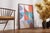 “Nine Skies” by Natalia Roman is a contemporary geometric abstraction that evokes shifting atmospheres through a refined...