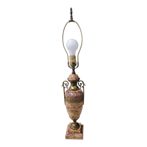 Antique Gilt Bronze and Marble Table Lamp