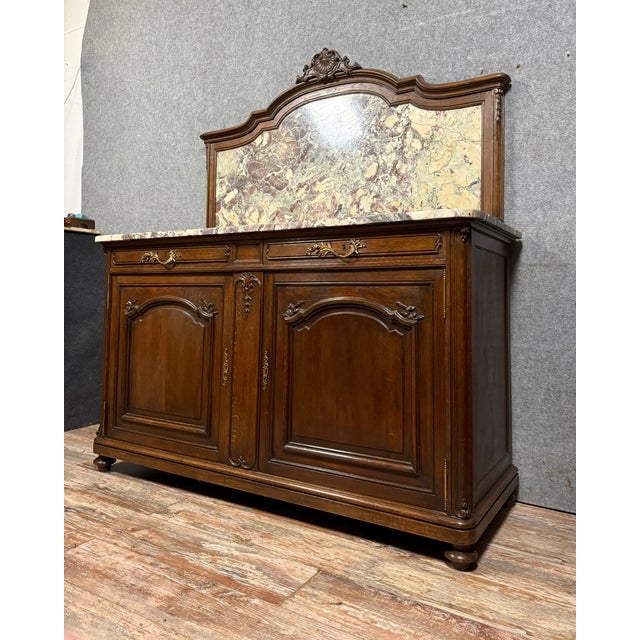Napoleon III Oak Sideboard, 1850s For Sale - Image 4 of 9