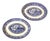 Vintage Flow Blue Willow Ironstone Platters- Set of Two For Sale