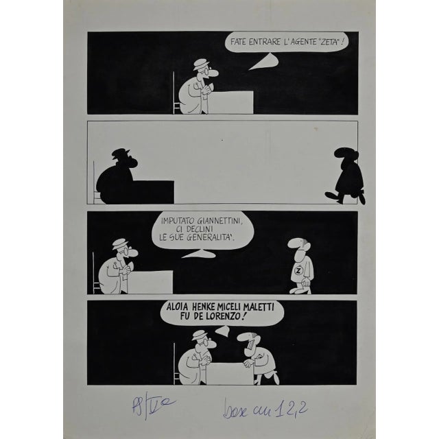 Sketch is an original drawing in china ink on cardboard realized by Alfredo Chiappori (1/9/1977). The artwork is in very...