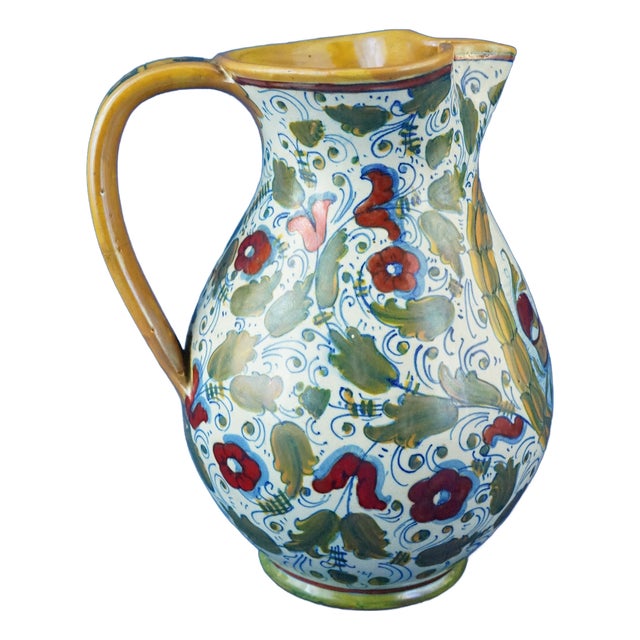 Neo-Renaissance Ceramic Jug Vase by Gualdo Tadino for Icap, Italy, 1920s For Sale