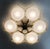 Metal 21st Century Hive Polished Brass Matte White Murano Flush Mount by Fabio LTD For Sale - Image 7 of 9