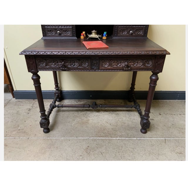 Antique Desk in Oak from Brittany, 1880 For Sale - Image 9 of 10