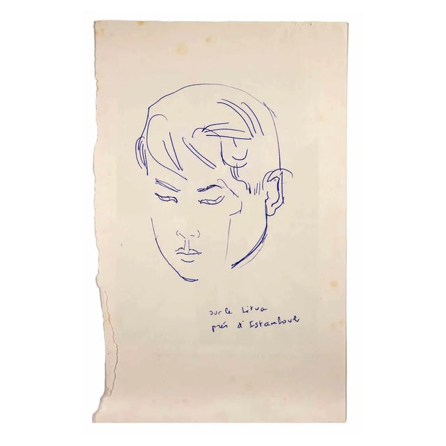 Reynold Arnould, Boy, Drawing, 1970 For Sale
