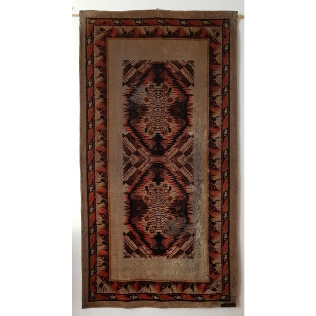 Textile Mohair Rug, 1920s For Sale - Image 7 of 7