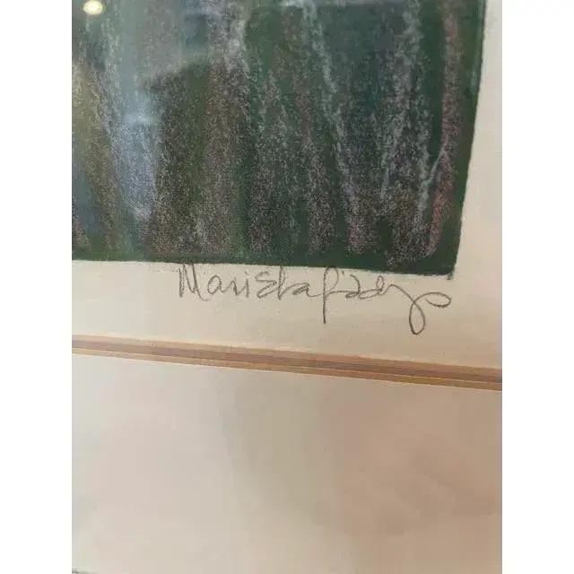 Plastic Original Framed Watercolor Landscape Painting Signed by Artist For Sale - Image 7 of 9