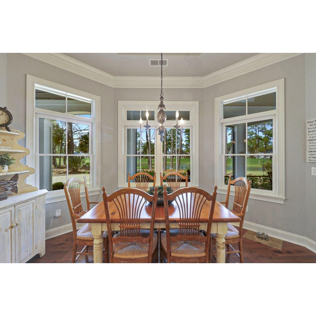 1980s Habersham Plantation English Country Dining Table and Six Chairs