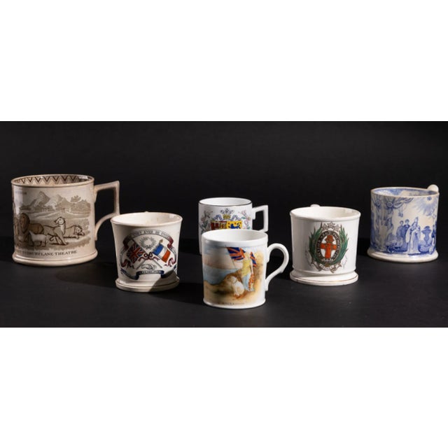 English Political Caricature Cups, Set of 6 For Sale - Image 4 of 4