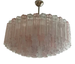 Large Pink Murano Chandelier
