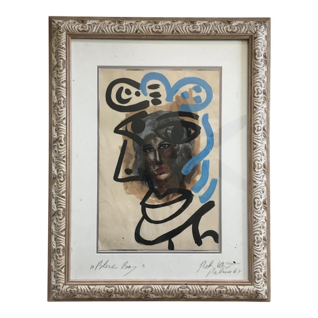 “Blue Boy” Titled Painting by Peter Keil, Palma 1967 For Sale