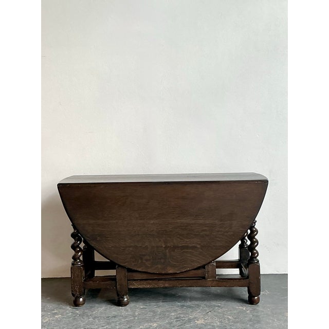 Vintage Barley Twist Gate Leg Table For Sale - Image 13 of 13