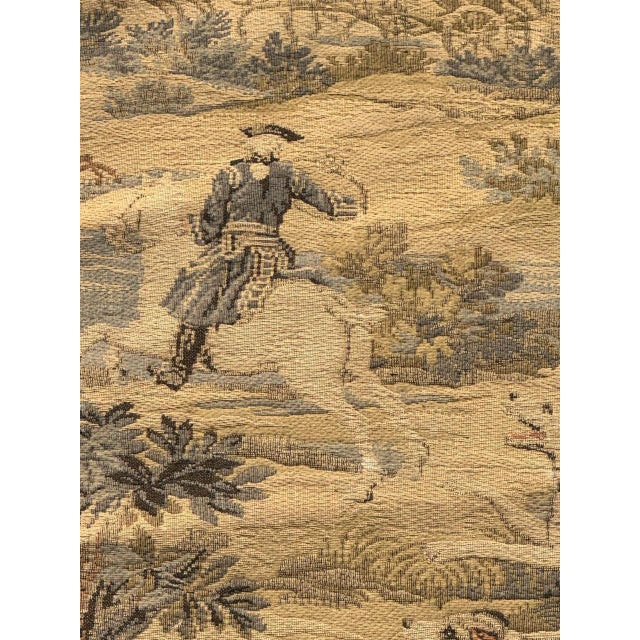 1970s Vintage French Aubusson Jacquard Tapestry Hunting with Hounds, 1970s For Sale - Image 5 of 18