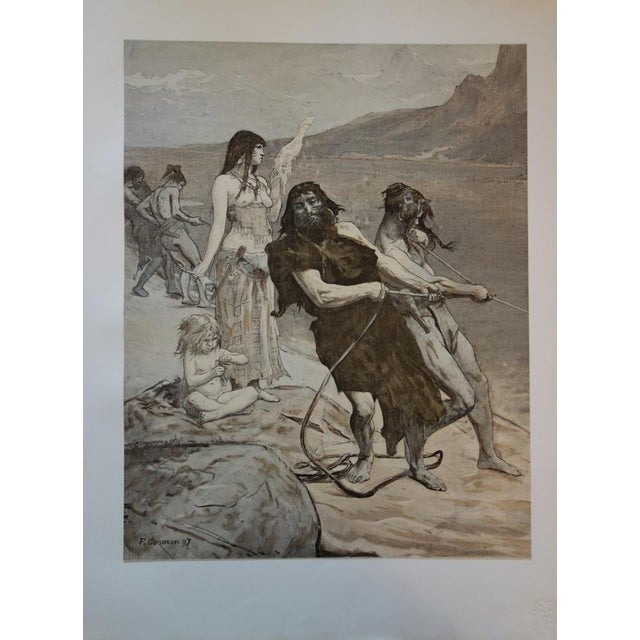 Fernand Cormon, Lakeside City, Original Lithograph, 1897 For Sale - Image 6 of 6