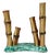 Mid-Century Modern Faux Bamboo and Ceramic Vase, Italian, 1960s For Sale