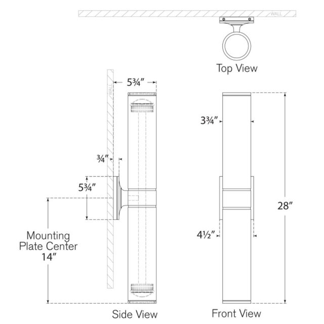 Provo 28" Canister Light in Polished Nickel Designer: Chapman & Myers Finish: Polished Nickel Height: 28" Width: 4.5"...
