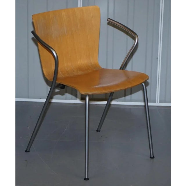 Vintage Bentwood Stacking Armchairs by Vico Magistretti for Fritz Hansen, Set of 6 For Sale - Image 12 of 18