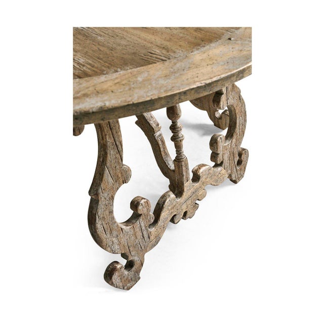 Not Yet Made - Made To Order Rustic Oak Spanish-Style Center Table For Sale - Image 5 of 13