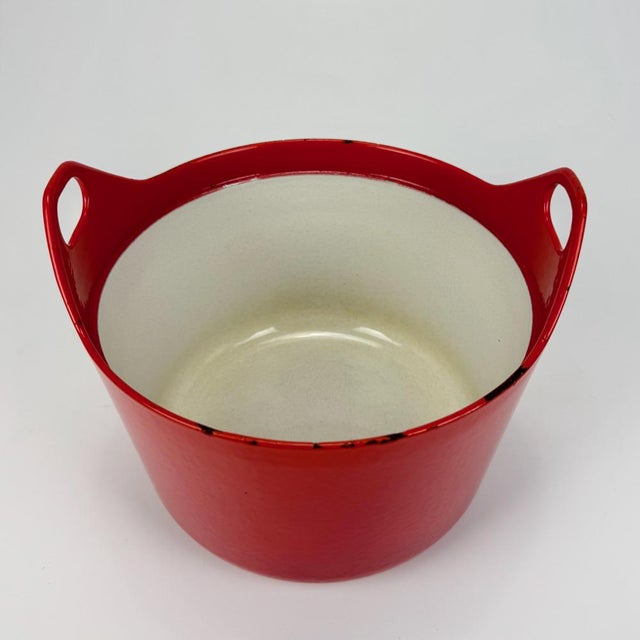Red Red Enamel and Cast Iron Pot by Timo Sarpaneva for Rosenlew of Finland, 1960s For Sale - Image 8 of 11