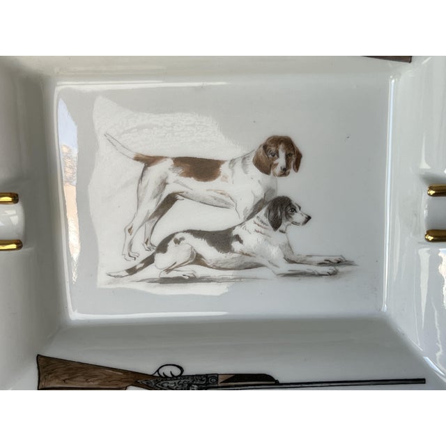 Porcelain Ashtray with Dogs from Hermès, Paris, France, 1980 For Sale - Image 3 of 10