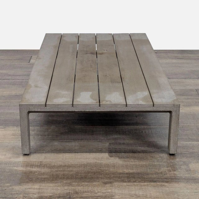 Restoration Hardware Restoration Hardware Aegean Weathered Teak Outdoor Coffee Table For Sale - Image 4 of 8