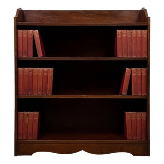 20th Century Mahogany Open Bookcase For Sale