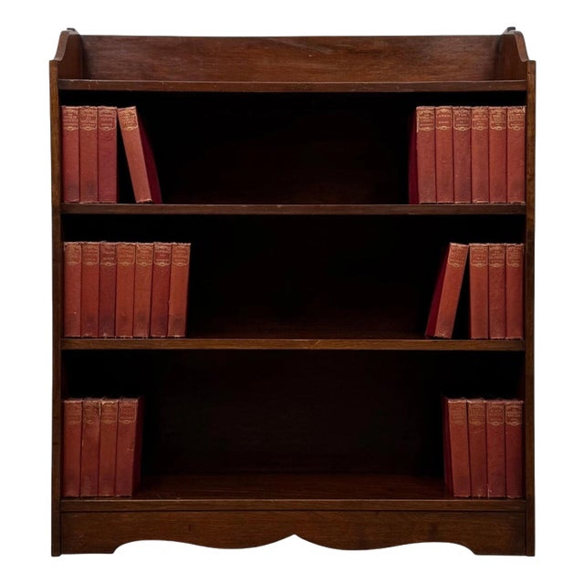 20th Century Mahogany Open Bookcase For Sale