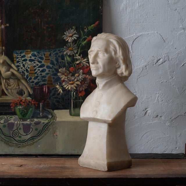 Franz Liszt Marble Bust, 19th Century For Sale In Savannah - Image 6 of 13