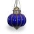 Vintage Blue Glass Pumpkin Pendant Light For Sale - Image 4 of 6