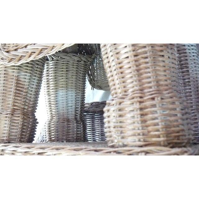 Auburn 1970s Vintage Wicker Elephant Table With Removable Tray Top For Sale - Image 8 of 11