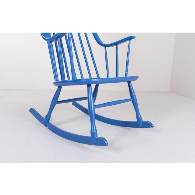 Lavender Grandessa Rocking Chair attributed to Lena Larsson for Nesto, 1960s For Sale - Image 8 of 11
