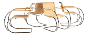 MR 20 Chairs in Turbular Steel by Mies Van Der Rohe for Thonet, Set of 4
