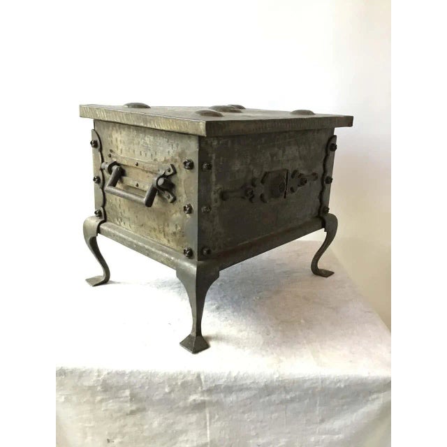 Brown 1900s Iron&Tin Coal Holder For Sale - Image 8 of 13