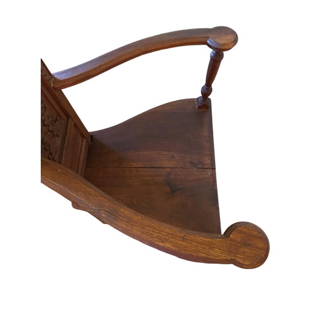 Renaissance Style French Walnut Caquetiore Armchair Carved Back Splat, 19th Century For Sale - Image 10 of 11