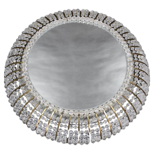 Silver Hollywood Regency Illuminated Wall Mirror, Austria, 1970s For Sale - Image 8 of 8