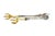 Silver Silver Ice Tongs in the Shape of Golden Bird Claws For Sale - Image 8 of 8