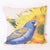Standout pair of linen throw pillows printed with blue birds and sunflowers. Please inquire if you'd like to purchase a...