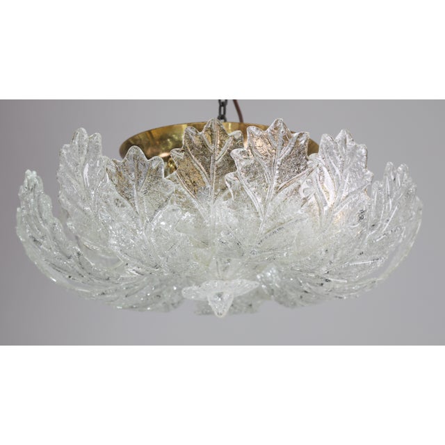 1980s Verona, Luxury Italian Murano Glass Ceiling Light or Flush Mount For Sale - Image 11 of 12