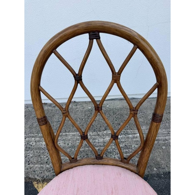 Late 20th Century Set of Four Vintage Bamboo Dining Chairs For Sale - Image 12 of 15