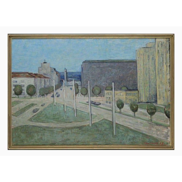 Finnish Artist, View of Tampere, 1960s, Oil on Canvas For Sale - Image 13 of 13